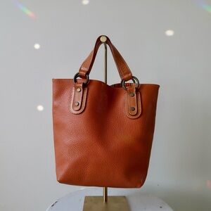 Vintage caramel leather mini bag